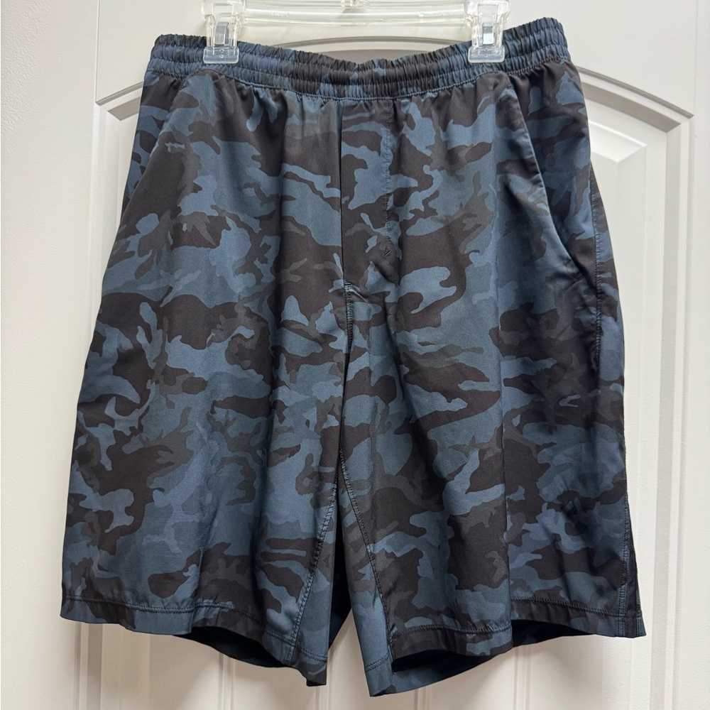 Lululemon Pace Breaker Short Linerless 9" Incognito Camo Blue Multi